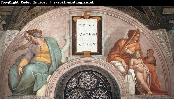 Michelangelo Buonarroti Uzziah - Jotham - Ahaz
